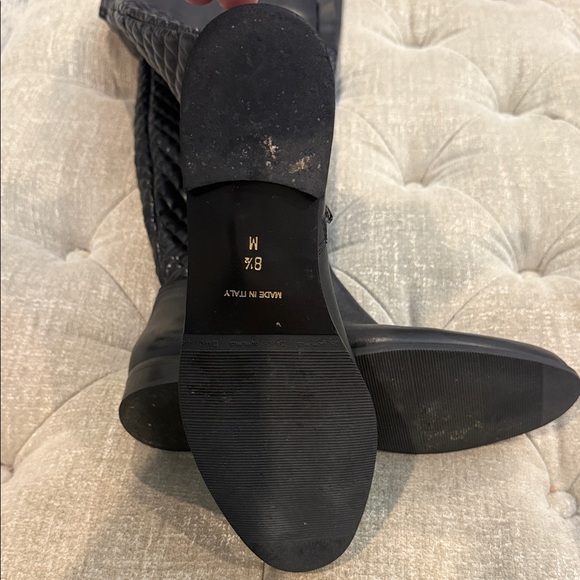 NWOT Davos Women's 8.5 Black Quilted Knee-High Boots - Picture 3 of 3